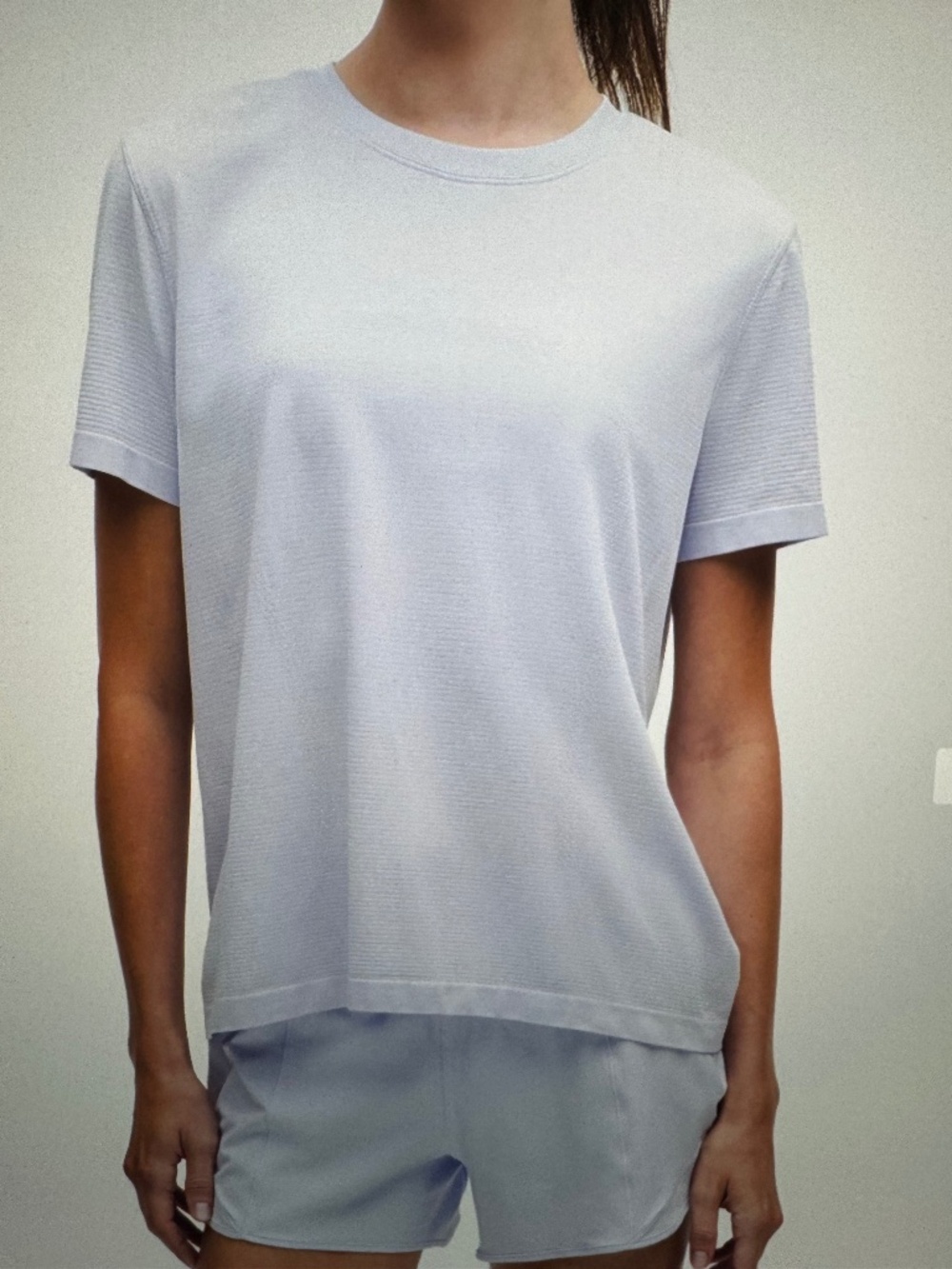 Lululemon Swiftly Relaxed Short-Sleeve Shirt Hip Length Serene Blue 12-NWOT